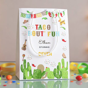 Taco bout' fun fiesta mexican kids birthday medium gift bag