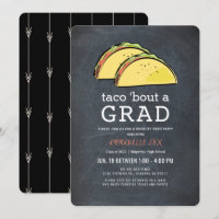 Taco Bout GRAD Chalkboard Drive-by Blk Graduation