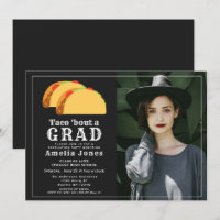 Taco Bout GRAD Graduation Party Photo Invitation