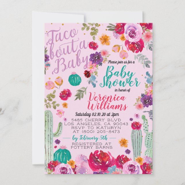 Taco Bout Love Baby Shower Invitation (Front)