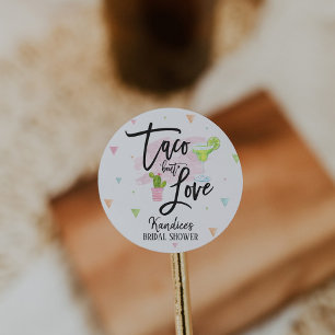 Taco Bout Love Bridal Shower Fiesta  Classic Round Sticker