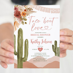 Taco bout love Bridal Shower southwestern cactus Invitation