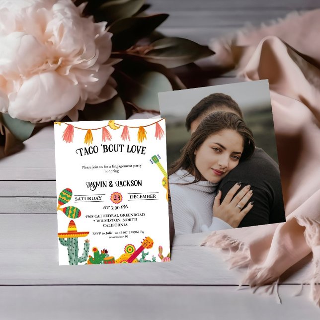 Taco 'Bout Love Cactus Engagement party  Invitation (Creator Uploaded)
