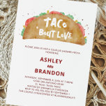 Taco 'Bout Love Couples Shower Fiesta Invitation Postcard<br><div class="desc">Taco 'Bout Love invitation for a fun,  fiesta theme wedding shower. You may customise the text to fit your event.</div>