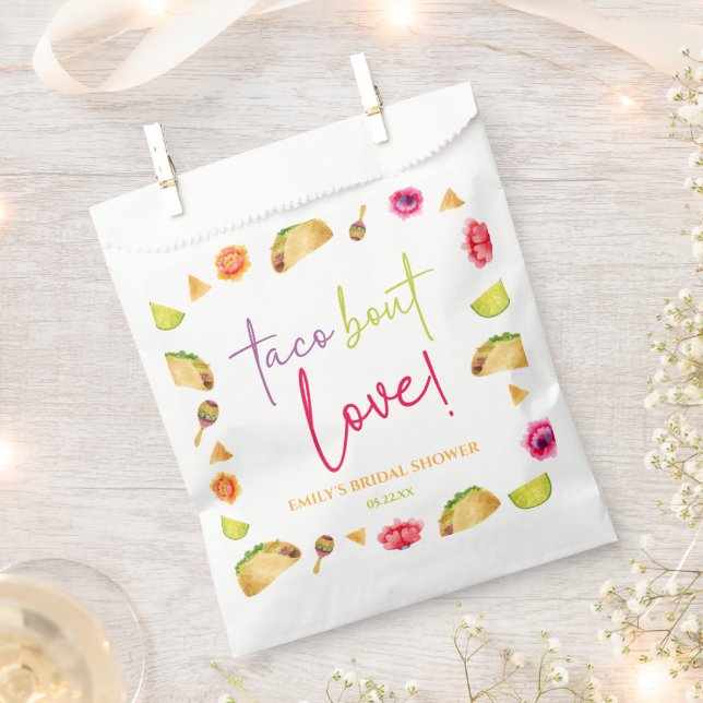 Taco Bout Love! Fiesta Bridal Shower Favour Bags (Clipped)