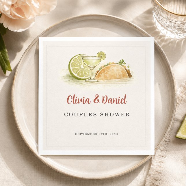 Taco Bout Love Fiesta Couples Shower Napkin (Creator Uploaded)