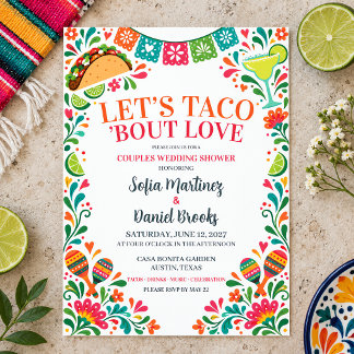 Taco 'Bout Love Fiesta Couples Wedding Shower Invitation