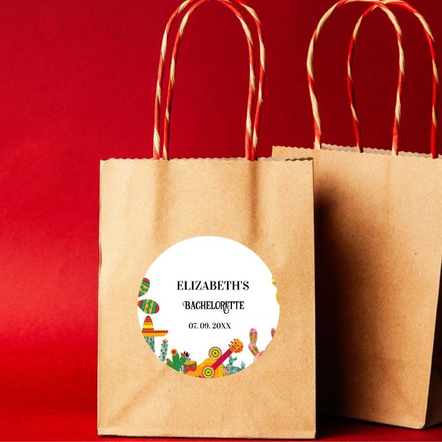 Taco bout love Final Fiesta Bachelorette Weekend  Classic Round Sticker (Creator Uploaded)