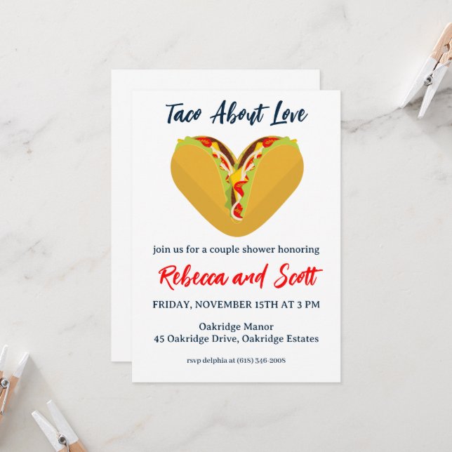 taco bout love invitations (Front/Back In Situ)