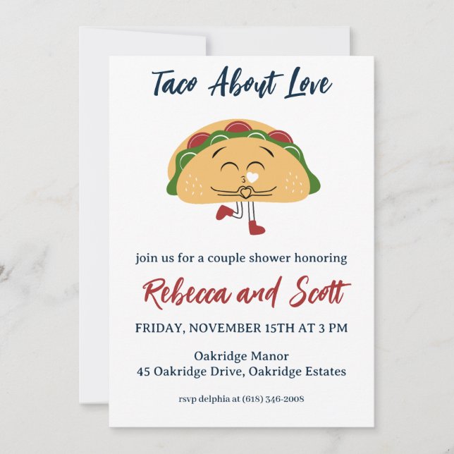 taco bout love invitations (Front)