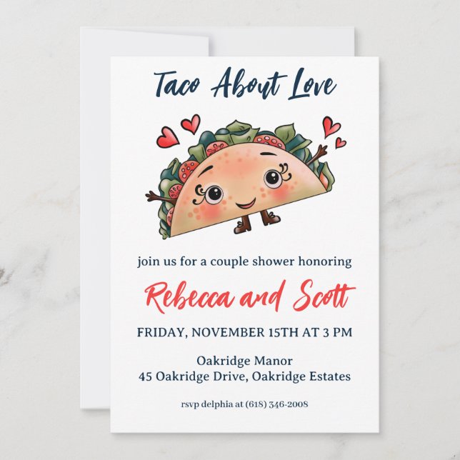 taco bout love invitations (Front)