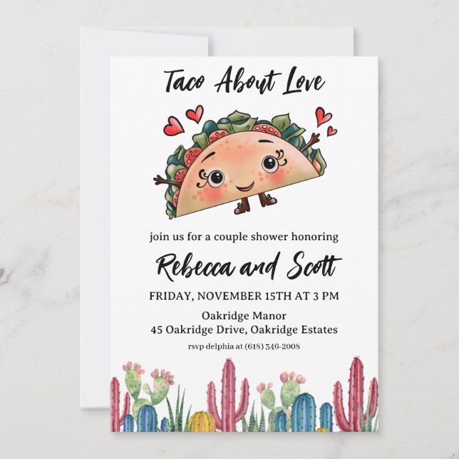 taco bout love invitations (Front)