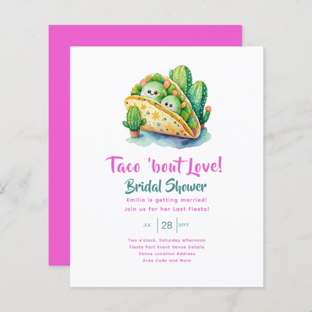 Taco 'Bout Love! Last Party Bridal Shower (Front/Back)