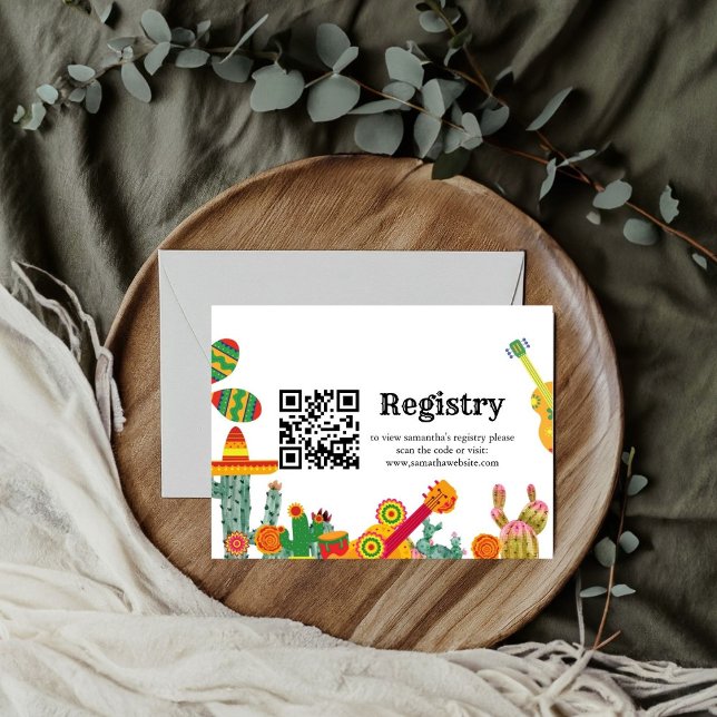 Taco bout Love Mexican bridal shower registry Enclosure Card (Creator Uploaded)