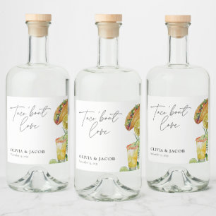 Taco bout Love Mexican Couples Shower Liquor Bottle Label