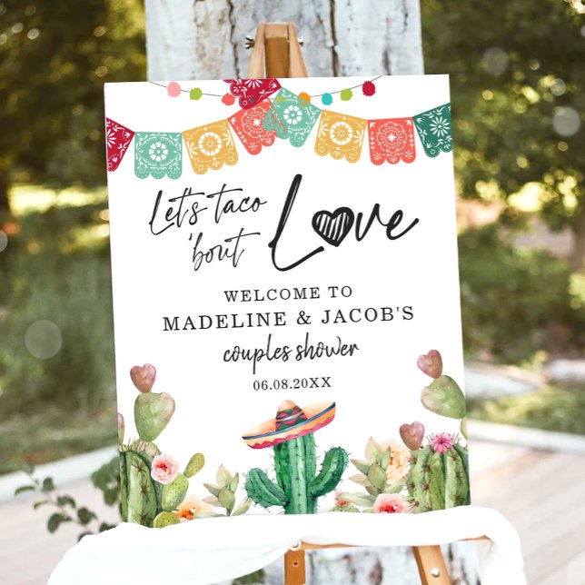 Taco Bout Love Welcome Sign Fiesta Cactus Shower (Creator Uploaded)