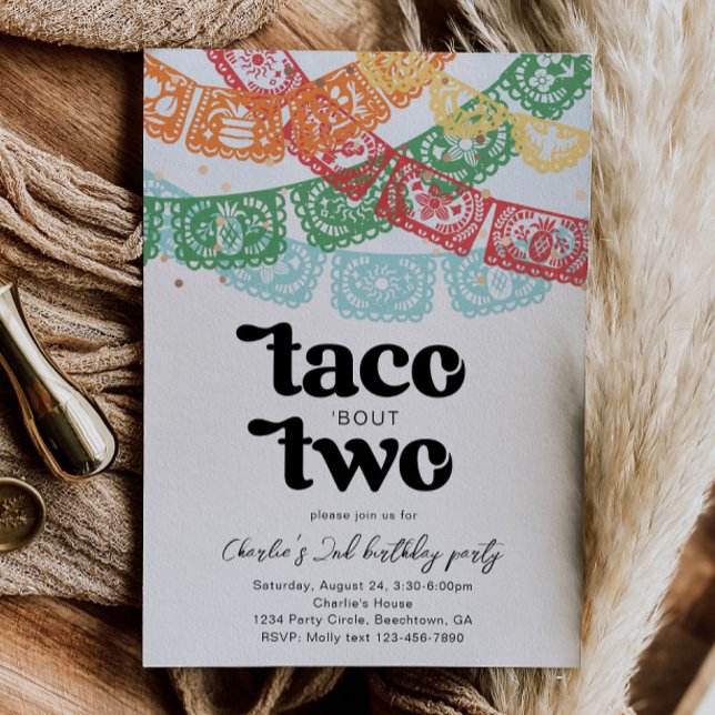 Taco Bout Two Birthday Invitation (Creator Uploaded)