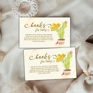 Taco 'Bout Watercolor Cactus Books Baby Shower Enclosure Card