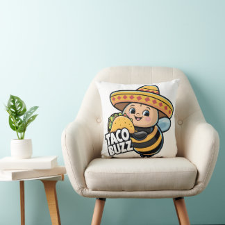 Taco Buzz Bumble Bee Cushion