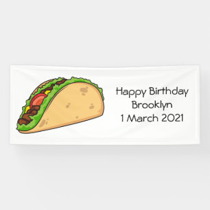 Taco cartoon illustration banner