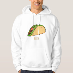 Taco cartoon illustration  hoodie