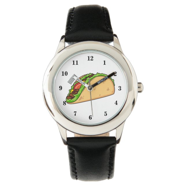 Taco cartoon illustration watch (Front)