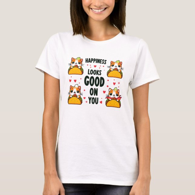 Taco Cat: A Culinary Feline Fusion T-Shirt (Front)