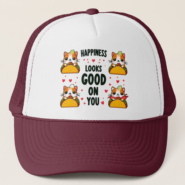 Taco Cat: A Culinary Feline Fusion Trucker Hat (Front)