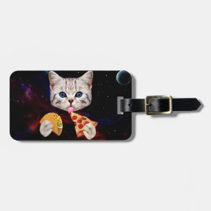 Taco, Cat and pizza Luggage Tag