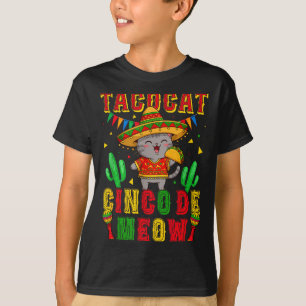 Taco cat cinco de meow cute celebration T-Shirt