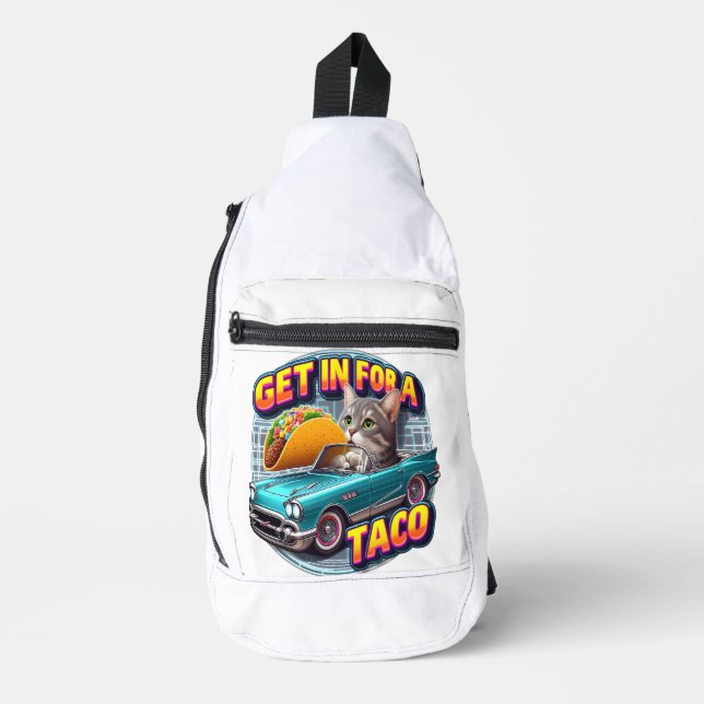 Taco Cat Cruising Sling Bag (Front)