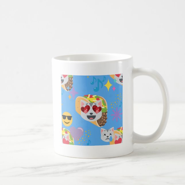taco cat emoji coffee mug (Right)