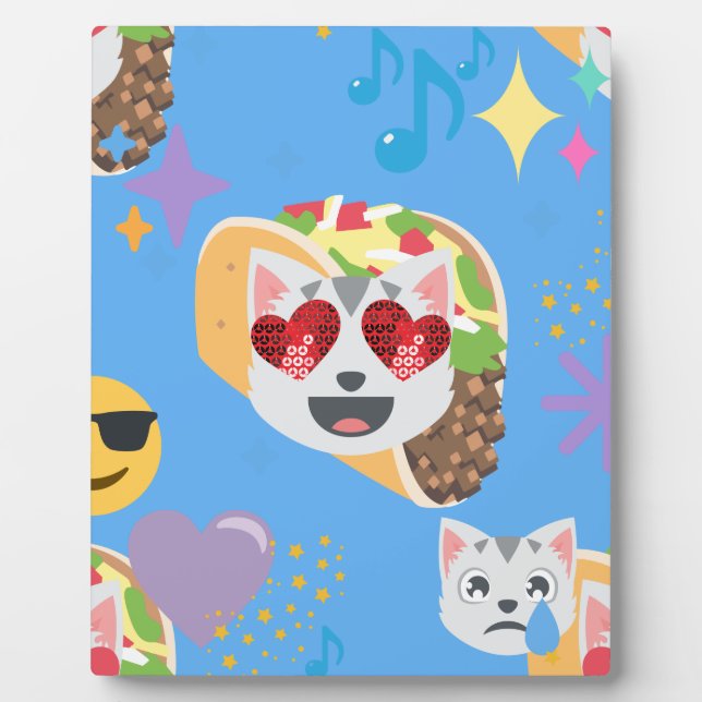 taco cat emoji plaque (Front)