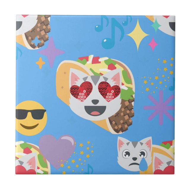 taco cat emoji tile (Front)