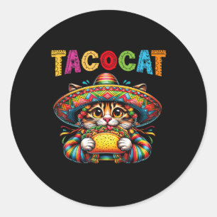 Taco Cat For Women &amp; Kids - Tacocat Cinco De M Classic Round Sticker