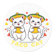 Taco Cat Palindrome Fiesta Cute Chibi Art