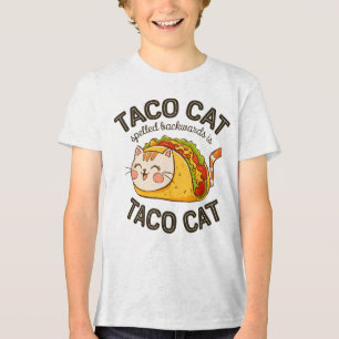 Taco Cat Spelled Backwards Is Taco Cat Cute Feline Tri-Blend Shirt