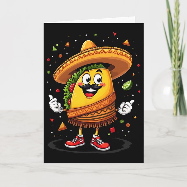 Taco Cinco De Mayo Celebration Funny  Card (Front)