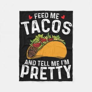 Taco Cinco De Mayo Funny Boys Girls Men Women Mexi Fleece Blanket