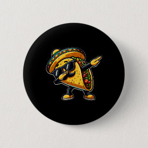 Taco Cinco De Mayo Funny Mexican Fathers Day  6 Cm Round Badge