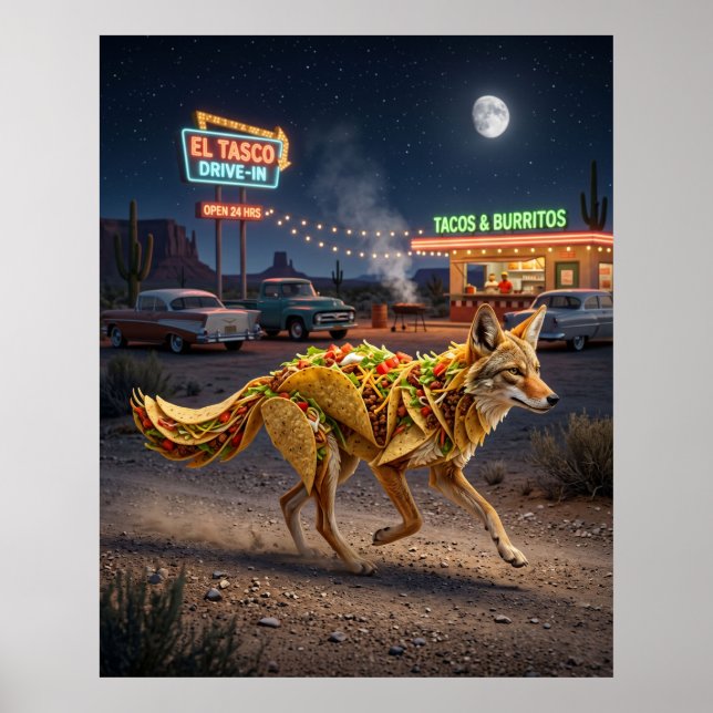 Taco Coyote Drive In Poster (Front)