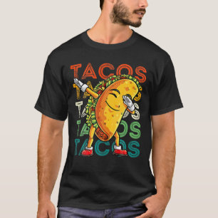 Taco Dabbing Cinco De Mayo Mexican Food Taco Retro T-Shirt