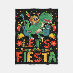 Taco Dinosaur Cinco De Mayo Taco Shirt Boys Kids M Fleece Blanket