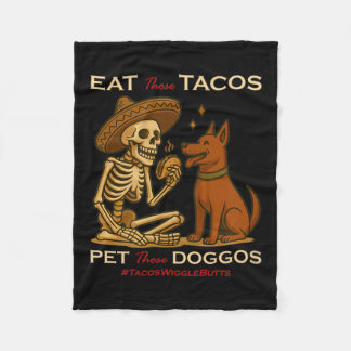 Taco Dog Fleece Blanket