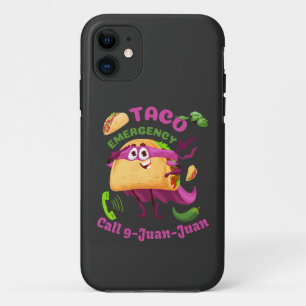Taco Emergency Call 9 Juan Juan Mexican Food Lover Case-Mate iPhone Case