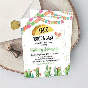 Taco Fiesta Baby Shower Invitation Mexican Cactus 