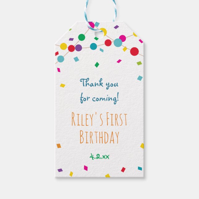 Taco | Fiesta First Birthday Favour Tags (Front)