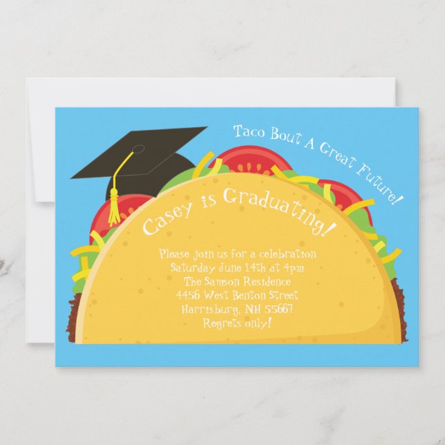 Taco Fiesta Graduation Party Mexican Invitation (Front)