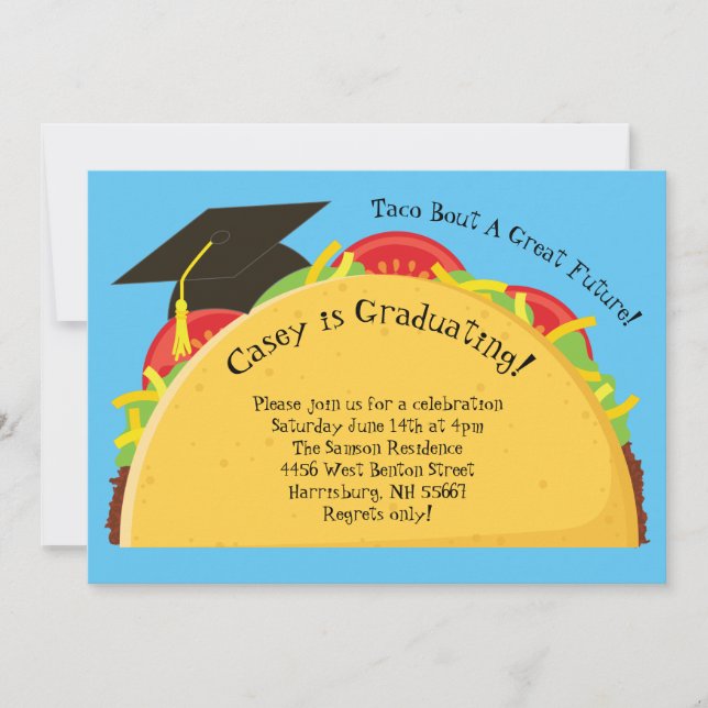 Taco Fiesta Graduation Party Mexican Invitation (Front)