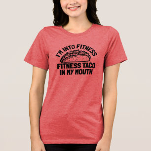 Taco Fitness Funny Gym Tri-Blend Shirt